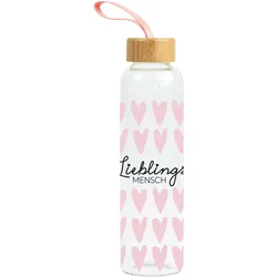 GRAFiK WERKSTATT Glas-Trinkflasche Lieblingsmensch