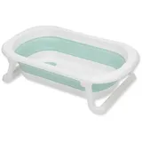 fillikid Faltbadewanne Orka mit ausklappbaren Standbeinen, Stöpsel & Antirutschbeschichtung - Salbei Weiß