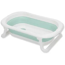 fillikid Faltbadewanne Orka mit ausklappbaren Standbeinen, Stöpsel & Antirutschbeschichtung - Salbei Weiß