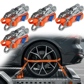 BB Sport Spanngurte Radspanngurte 4er Set 3 m 2000 daN 35 mm