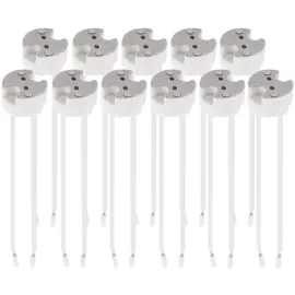 kwmobile 11x GU5.3 Fassung mit 12V Kabel - MR16 Bauform - 0,75mm2 Kabeldurchmesser - Keramik Sockel - GU 5.3 Fassungen Halogen und LED Leuchtmittel