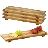 KESPER Servierbrett Holz 4-tlg. 53 x 19 cm Beige