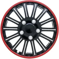 IWH 075546 Samoa Radzierblende, 14 Zoll, Schwarz/Rot