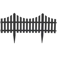 Beetzaun CANTO anthrazit - Kunststoff Beetumrandung in Holzoptik - erweiterbar 2,4 m od 4,8 m