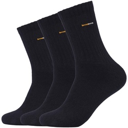 3er Pack camano Baumwoll Sportsocken mit Komfort-Bund 0005 - black 43-46