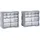 vidaXL Multi-Schubladen-Organizer 2 Stk. 12 Schubladen 26,5x16x26 cm