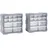 vidaXL Multi-Schubladen-Organizer 2 Stk. 12 Schubladen 26,5x16x26 cm