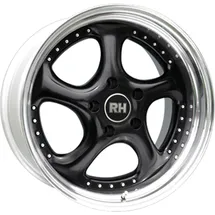 RH ALURAD Turbo P 8,0 x 18 5 x 112 ET82 Schwarz Poliert