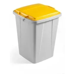 DURABLE Wertstofftonne DURABIN 90, mit Deckel VEH2012030 , 90 Liter, Farbe: gelb