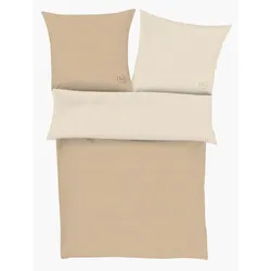 Bugatti Bettwäsche 135 x 200 cm Satin Beige