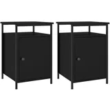 vidaXL Nachtschrank 2 Stk. 40 x 42 x 60 cm Schwarz