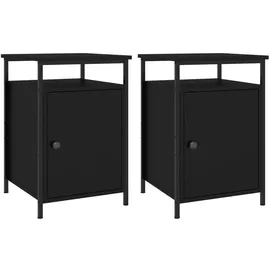 vidaXL Nachtschrank 2 Stk. 40 x 42 x 60 cm Schwarz