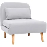 Skandinavischer Schlafsessel Stoff Hellgrau Amiko