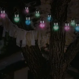 Cepewa Solarleuchten "Crackle" 9x11cm - Garten - Solar - LED (4x Solarleuchte bunt)