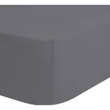 HIP Spannbettlaken Satin 140 x 200 cm dunkelgrau