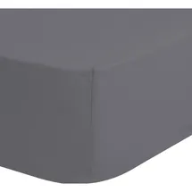 HIP Spannbettlaken Satin 140 x 200 cm dunkelgrau