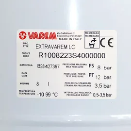 Varem Multifunktions Ausdehnungsgefäß 8L 3/4" Extravarem