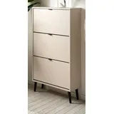 furn.design Schuhkipper 70 x 125 x 70 cm beige / beige matt