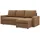 mebligo Ecksofa mit Schlaffunktion NEO mit gerader Armlehne, 231x140cm Braun - Braun