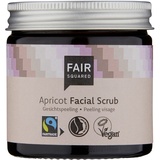 Fair Squared Facial Scrub Apricot - mit Fairtrade Aprikosenkernöl - Vegane Naturkosmetik im Zero Waste Mehrweg-Glastiegel