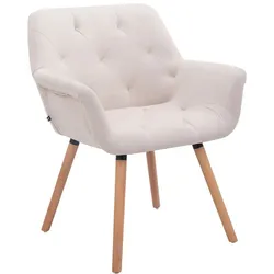 CLP Esszimmerstuhl Cassidy Stoff beige/natura (eiche)