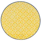 CreaTable 4er-Set CreaTable Dessertteller Mediterran Ø 21 cm Steinzeug Gelb Curry