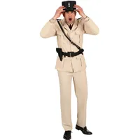 Krause & Sohn Polizei Kostüm Französischer Polizist Officier de Police inkl. Hut für Herren Gr. 46-60 beige Fasching Karneval (54/56)