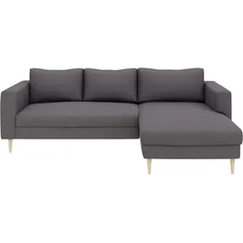 TRENDMANUFAKTUR Eckcouch Cord 2-Sitzer Grau