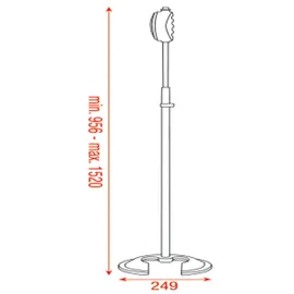 Showgear Microphone Pole - Quick Lock mit Gegengewicht