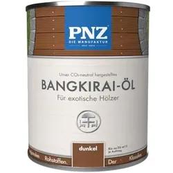 PNZ Bangkirai Öl - für Außen | Nachhaltig hergestellt mit regionalen Rohstoffen | Made in Germany | passend für Holzdeck, Holz-Terrasse, GartenMöbel, Gartenhaus, Zaun - Bangkirai Dunkel / 2.5L