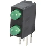 KINGBRIGHT KBT - LED, 3 mm, bedrahtet, grün, 20 mcd, 40°