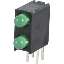 KINGBRIGHT KBT - LED, 3 mm, bedrahtet, grün, 20 mcd, 40°