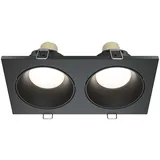 Maytoni Einbauleuchte Deckenlampe Esszimmerleuchte 2 flammig IP65 schwarz L 17 cm
