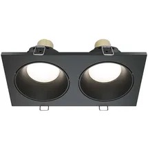 Maytoni Einbauleuchte Deckenlampe Esszimmerleuchte 2 flammig IP65 schwarz L 17 cm