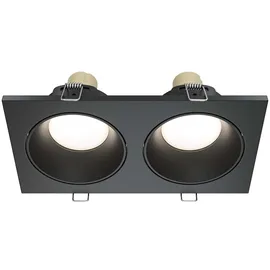 Maytoni Einbauleuchte Deckenlampe Esszimmerleuchte 2 flammig IP65 schwarz L 17 cm
