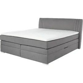 Jockenhöfer Gruppe Boxspringbett Amira, mit Bettkasten und Topper, grau