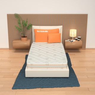 MiaSuite i sogni italiani Matratze 90x190 Höhe 25 cm - Memory, Relaxa-Gel, Bezug Aloe Vera Top Air Relaxa