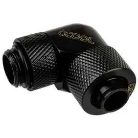 Alphacool Eiszapfen 13/10mm Anschraubtülle 90° drehbar G1/4 - Dunkelschwarz