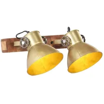 vidaXL Wandlampe Industriestil (E27) 45x25 cm Gold/Braun