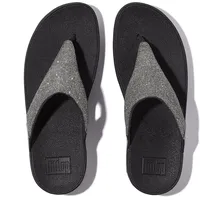 FitFlop Lulu Shimmerlux Toe-Post Sandale Grau 39