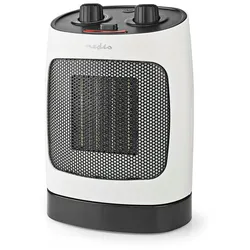 Nedis Keramik-PTC-Heizlüfter - 1000 / 2000 W - 2 Wärme Modes - Verstellbares Thermostat - automatisch drehbar - Überhitzungsschutz - Stolperschutz