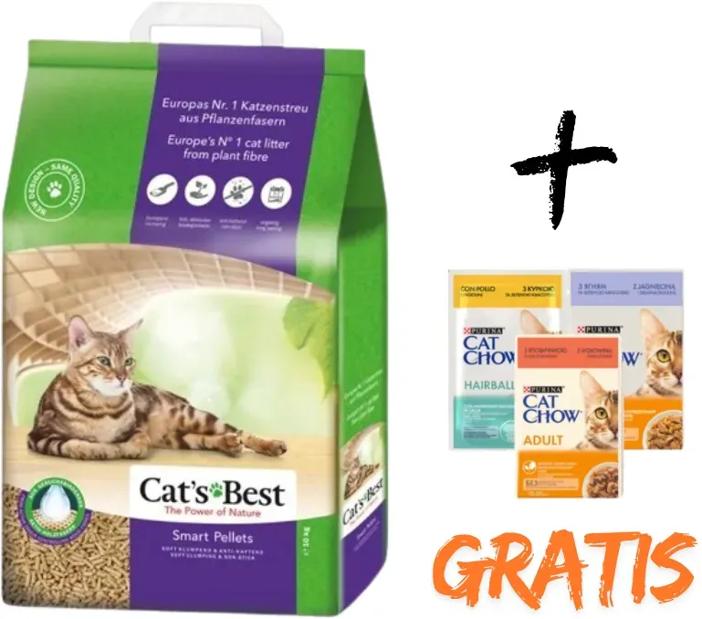JRS Cats Best Nature Gold 20l / 10kg + gratis 3 x PURINA Katzenfutter/ Pro Plan 85g (Zufällig verschickte Geschmacksrichtungen)