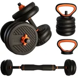Netsportique Muskeltrainingsset - Kettlebell Barbell Hantelscheiben Dumbbell Push ups (2x5Kg)