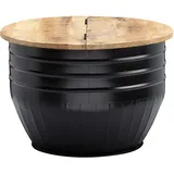 FineBuy Couchtisch Rund Schwarz Holz 60 x 41 cm