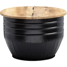 FineBuy Couchtisch Rund Schwarz Holz 60 x 41 cm