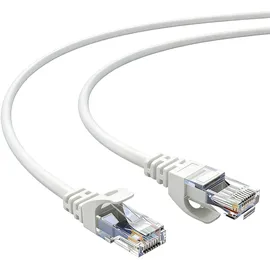Elfcam Elfcam® - 1,5m Slim Cat 6 Ethernet-Kabel, Cat6 32AWG WAN LAN-Kabel, Ultra Slim Weiß (1,5 Meter)