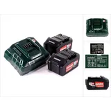 Metabo Basis Set 2x Li-Power Akkupack 18 V 4,0 Ah CAS Li-Ion Akku + Ladegerät ASC 55 ( 685050380 )