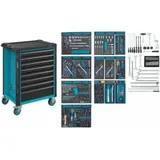 HAZET Werkstattwagen Assistent 179N-8-2700/296 Schubladen flach: 7 x 77 x 522 x 398 mm Schubladen hoch: 1 x 162 x 522 x 398 mm Anzahl Werkzeuge: 296