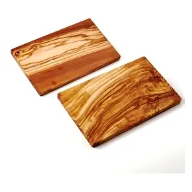dasolivenholzbrett 2er Set Frühstücksbrett rechteckig 30cm
