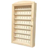 Sammlervitrine Fingerhüte. Für 64 Fingerhüte. In Holz zu malen. Maßnahmen (weit / unterst / hohe): 30 * 6.5 * 54 cm.